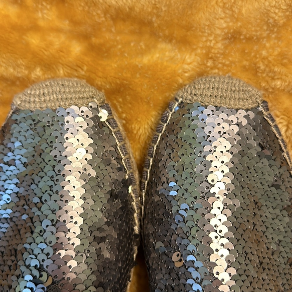 Sam Edelman Silver Sequin Flat Mules - image 6
